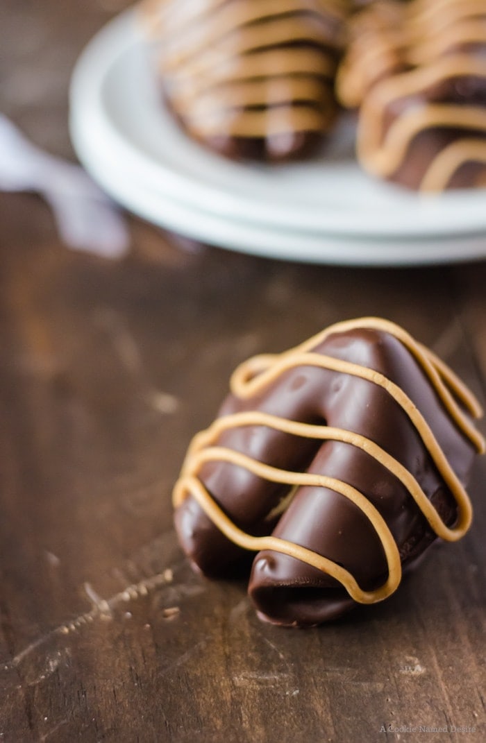 Chocolate peanut butter homemade fortune cookies. These delicious little cookies are a cinch to make and so much fun to eat. Perfect for Chinese New Year! 