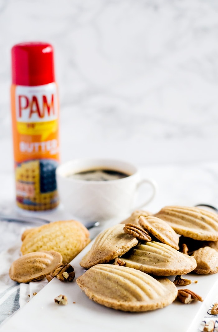 Brown butter pecan madeleines are the epitome of rich and indulgent nutty flavor. The brown butter gives the madeleines and intoxicating aroma and the pecans add a welcome crunch. These dainty cookies are best served fresh from the oven while they are still warm, making them an incredible wintertime treat. 