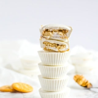 Ritz and marshmallow fluff peanut butter cups. This deliciously simple candy will be your new obsesseion