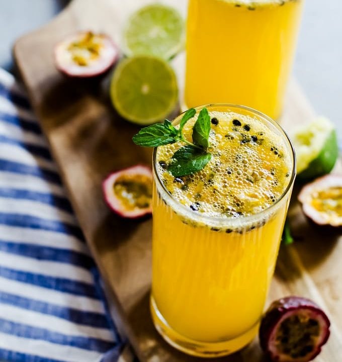 This passion fruit mojito is the perfect tropical summer drink for parties and weekend BBQs.