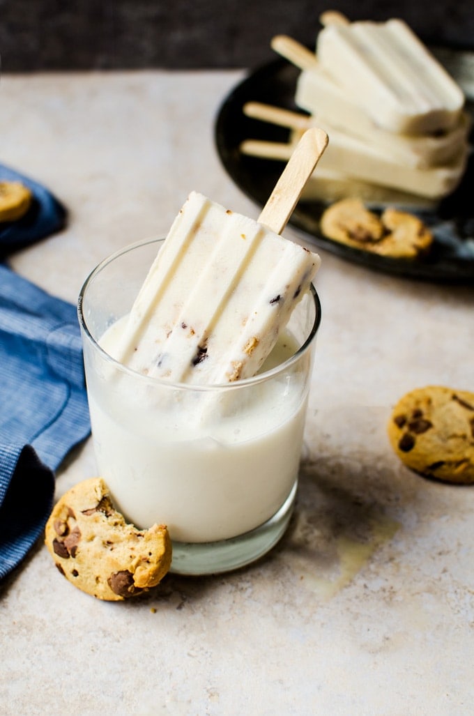 The most amazing milk and cookies popsicles