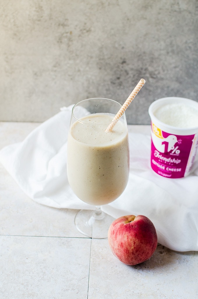 You won't be able to get enough of this roasted peach smoothie