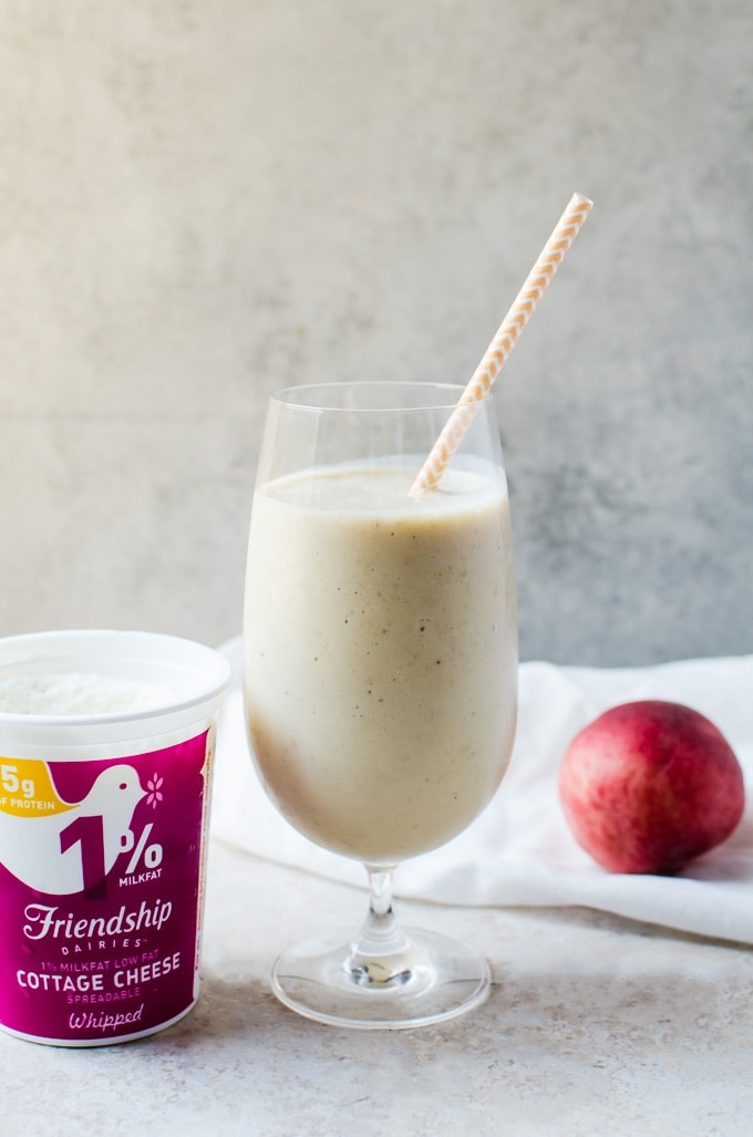 This roasted peach smoothie will become your favorite way to start your summer morning