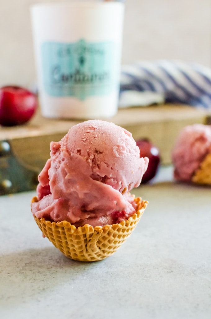 It's not summer without two healthy scoops of roasted plum ice cream