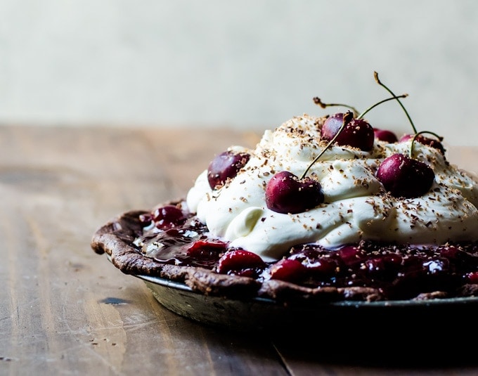 A pie that is both light and rich. Decadent and fruit. This black forest pie is bound to be a new family favorite.