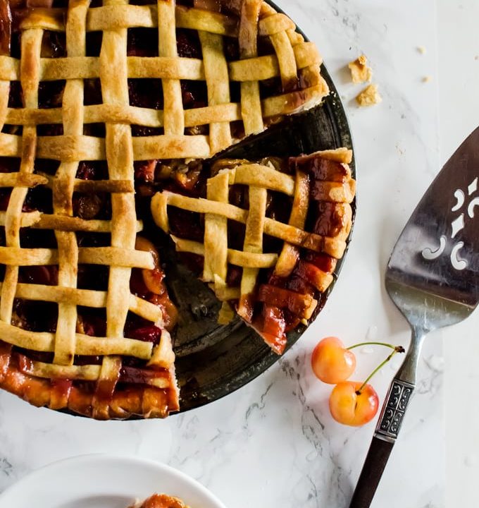 A foolproof strawberry cherry pie that is perfect on its own or with a nice scoop of ice cream