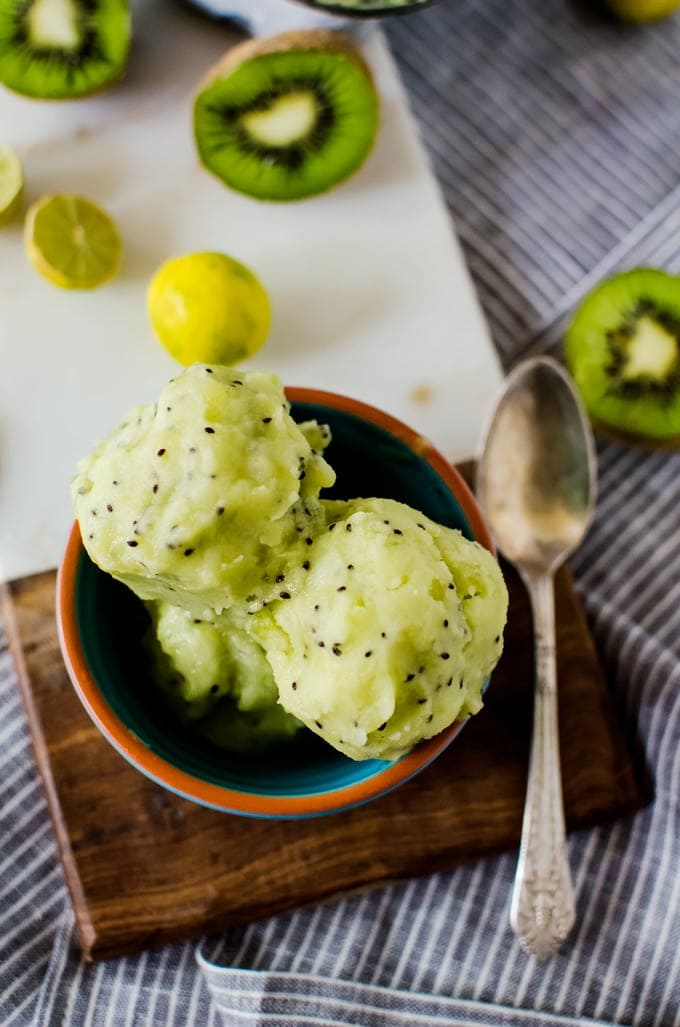 This kiwi sorbet is a tasty and refreshing summer treat you will want to eat again and again