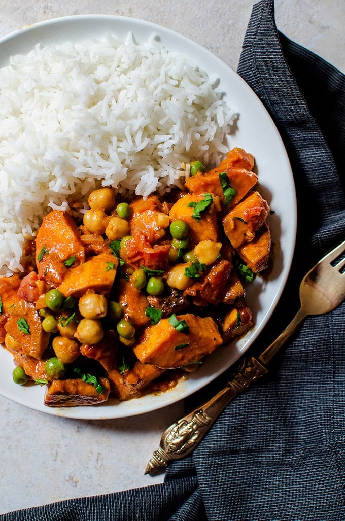 Mouthwatering sweet potato curry