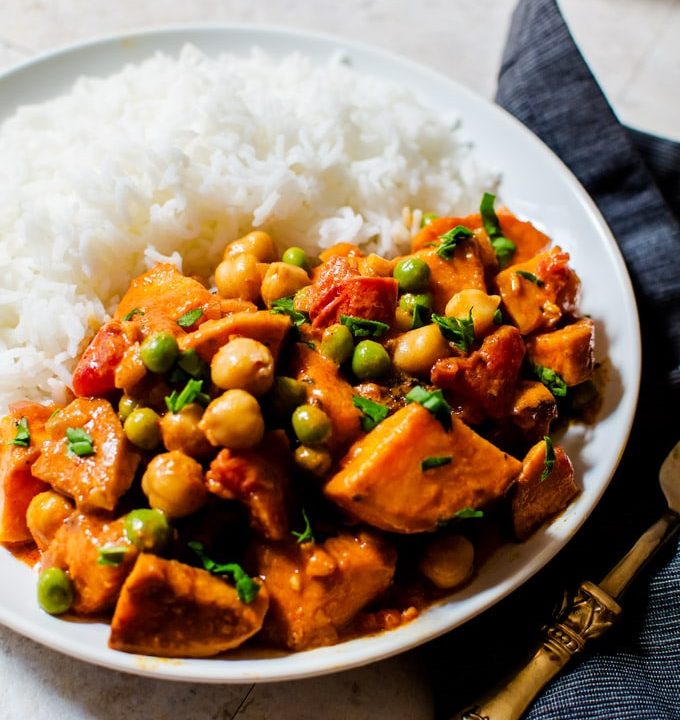 A simple and delicious sweet potato curry