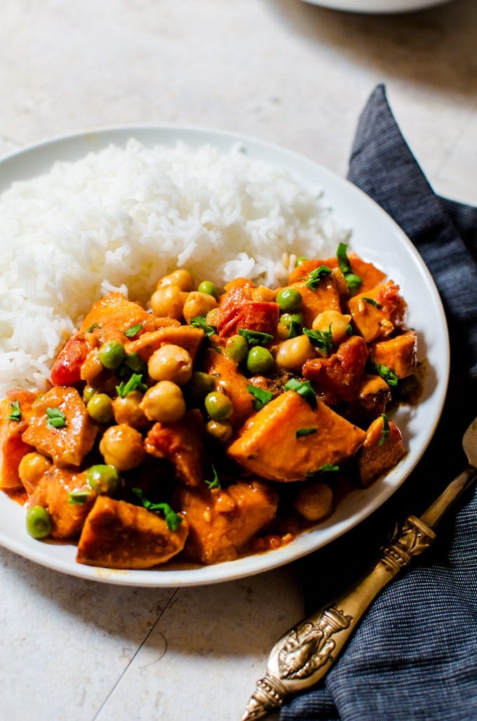 A simple and delicious sweet potato curry