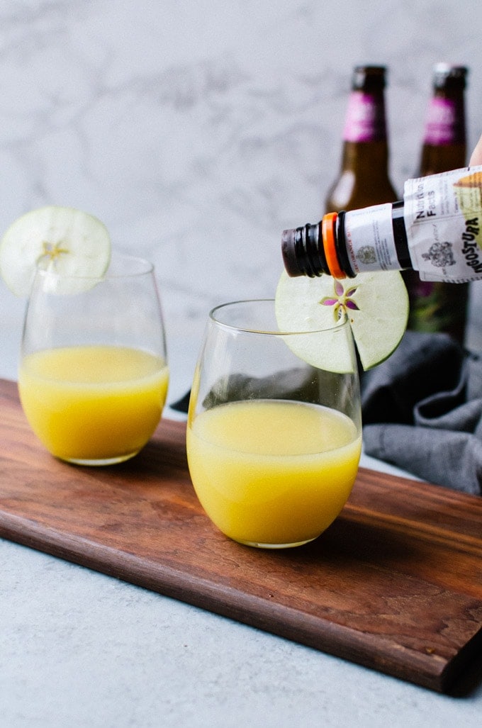 Apple cider mimosas. The best way to brunch this fall.