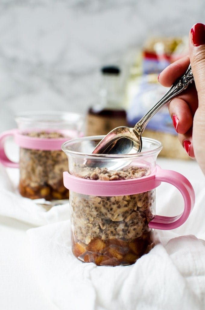 There is nothing like having overnight oats ready for you when you get up in the morning! 