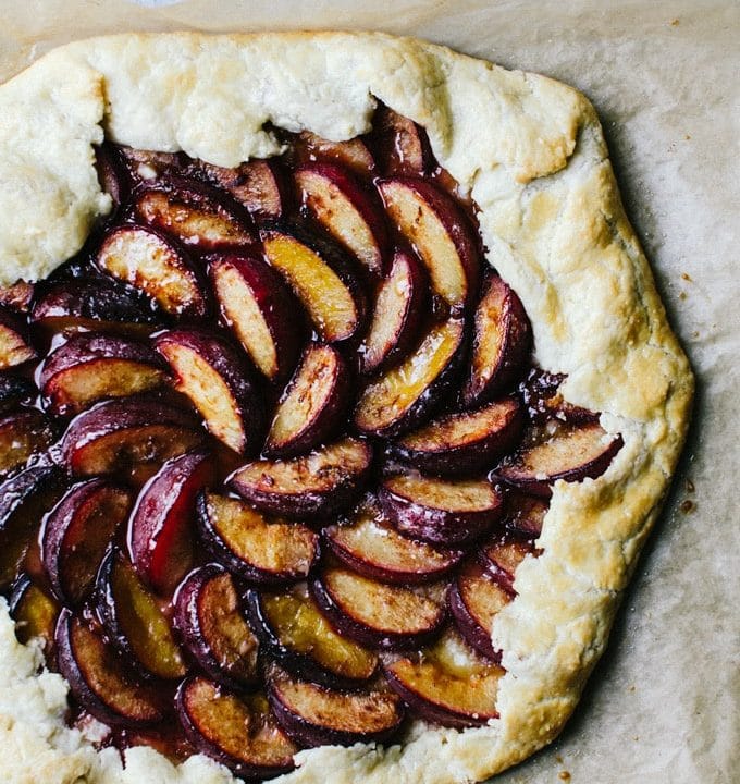 A deliciously rustic plum galette with warming and comforting spices
