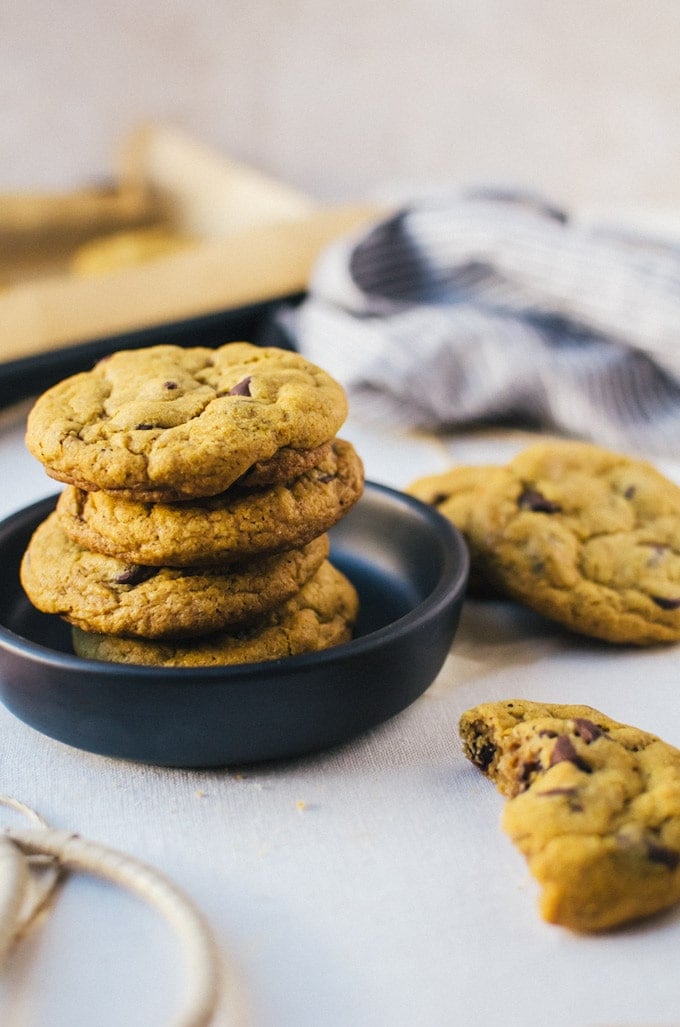 Try and resist these brown butter pumpkin chocolate chip cookies