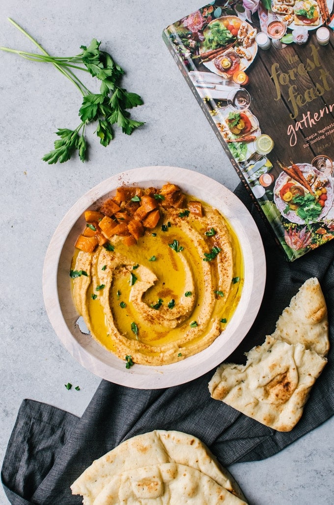 A tasty and comforting creamy roasted butternut squash hummus everyone will fight over