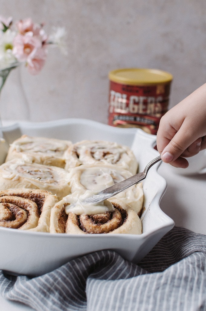 There is nothing better than coffee cinnamon rolls in the morning