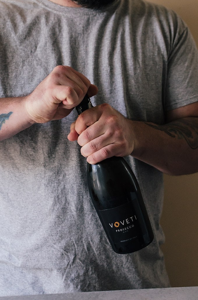 The holidays are the perfect time to hang out with your guy and enjoy a few prosecco cocktails.