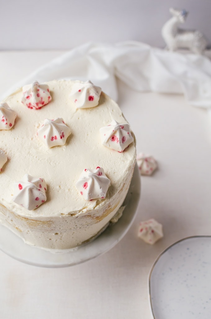 There is nothing quite like this white chocolate cake and peppermint buttercream frosting