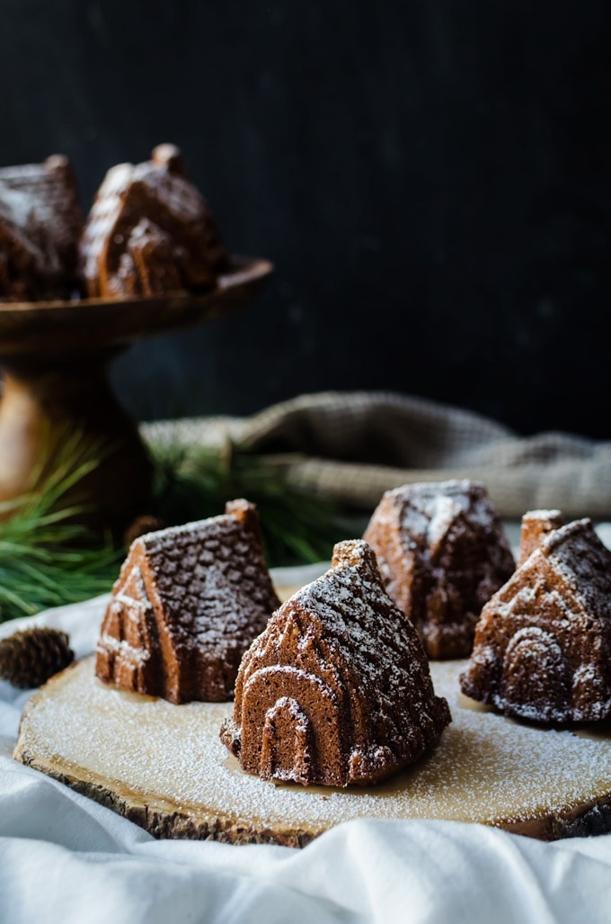 Gingerbread bundt cake with brandy soacked figs