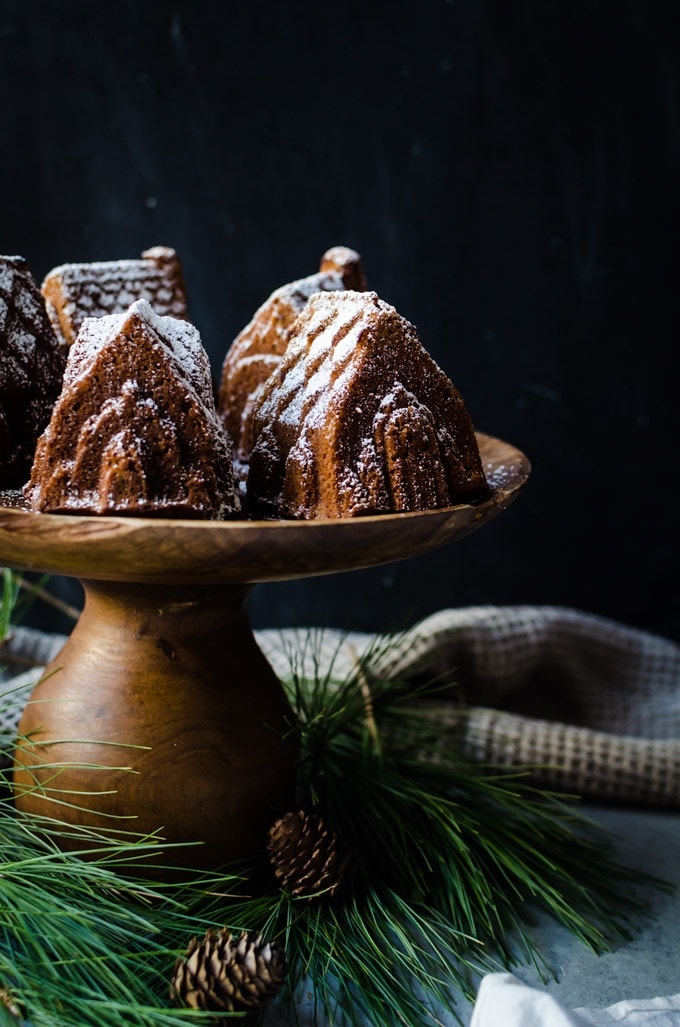 Gingerbread Bundt Cake with Vanilla Glaze