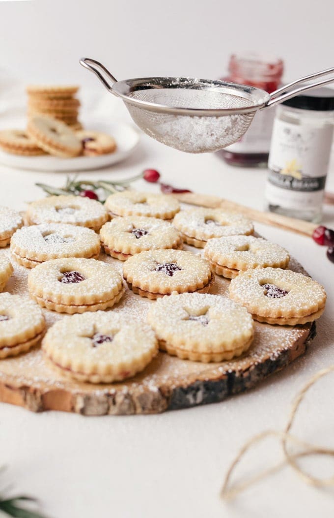 plum linzer cookies