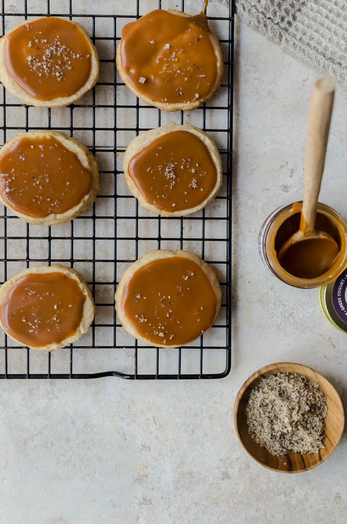 There is nothing like a batch of salted caramel banana shortbread