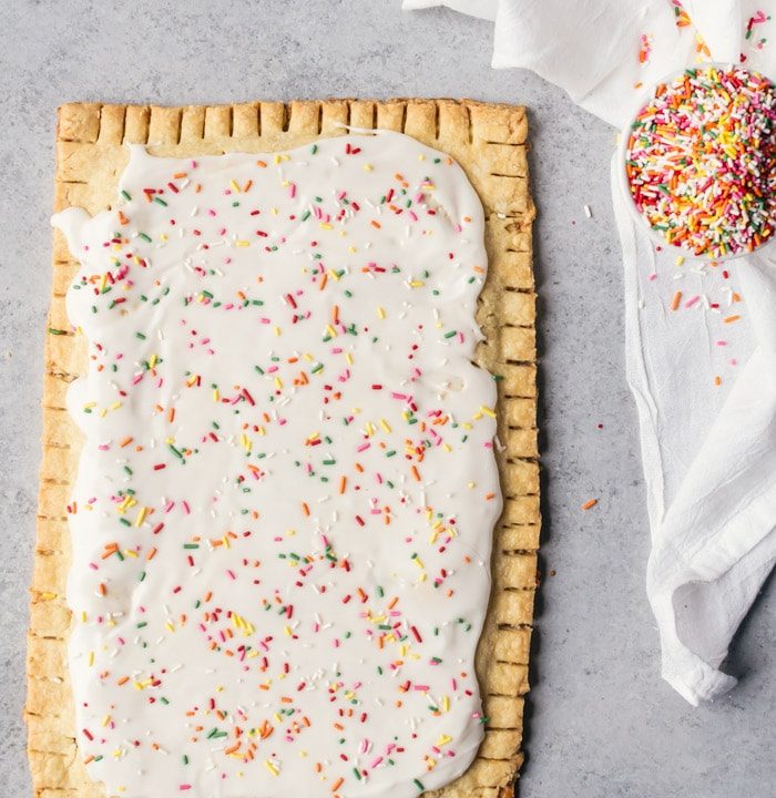 Everyone will beg for another slice of this giant pop tart pie