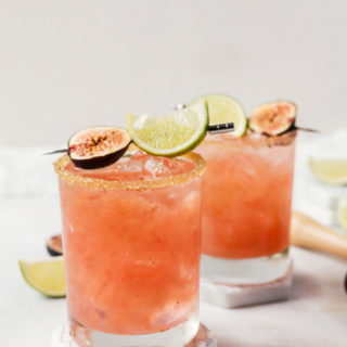 Fresh fig margarita using a cold press fig syrup for a truly unforgettable cocktail