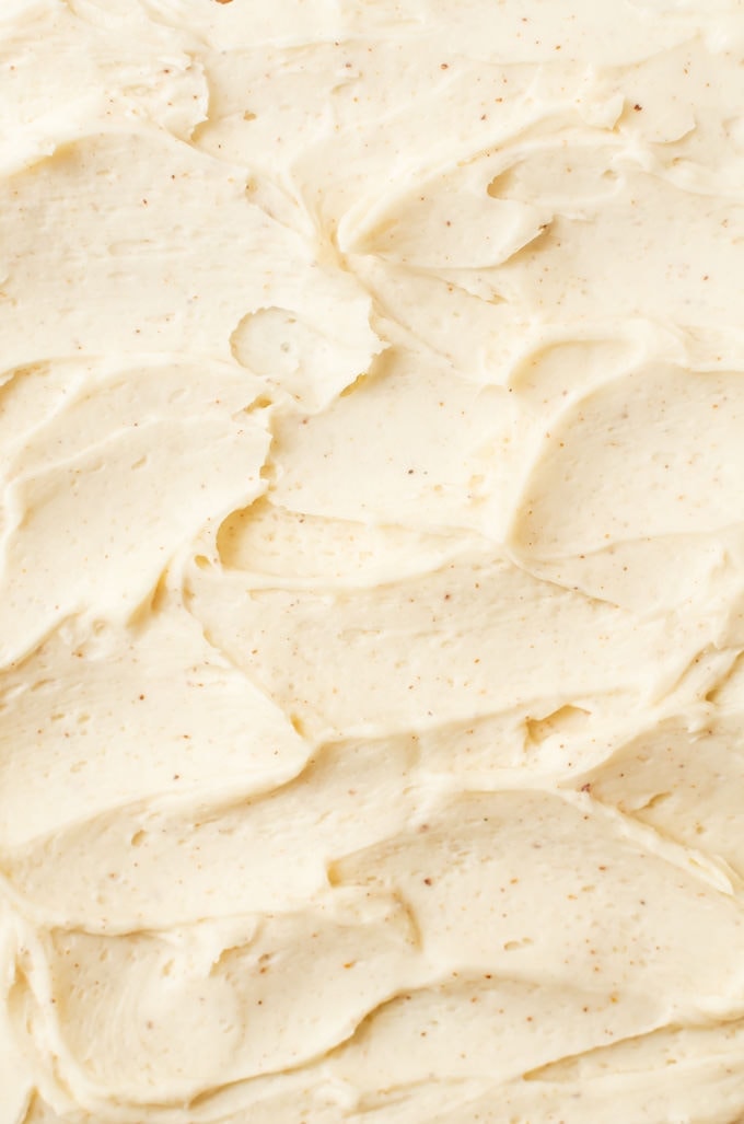 close up brown butter frosting