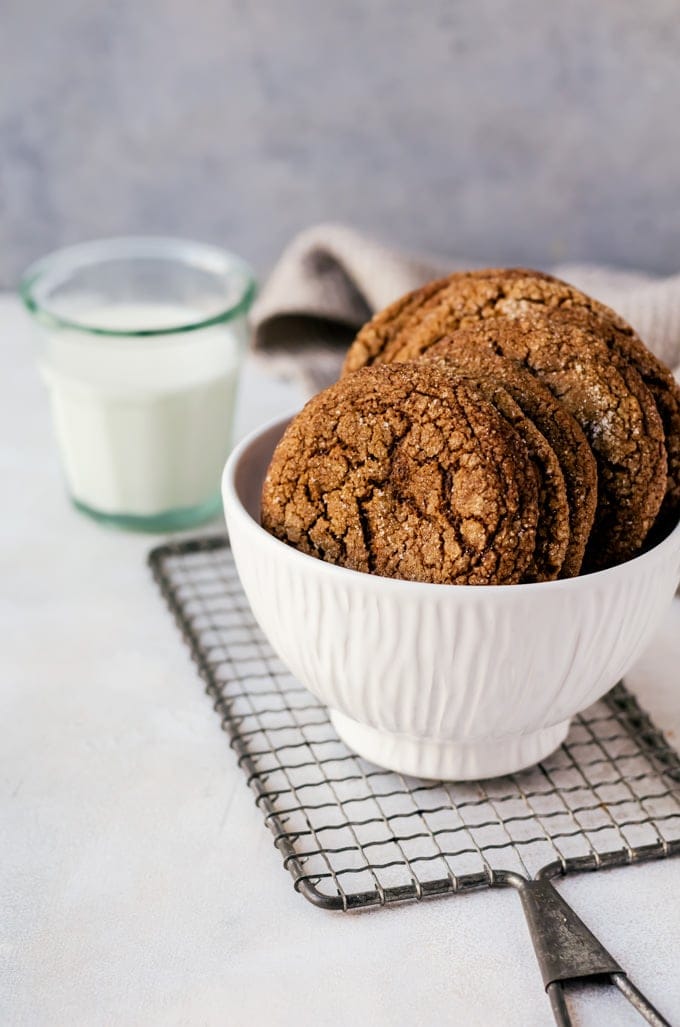 Soft, chewy molasses cookies with just the right balance of flavors