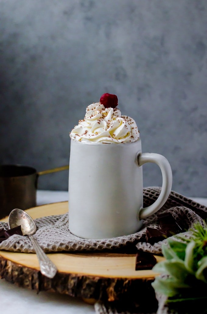 This cherry hot chocolate, aka black forest hot chocolate, is a completely amazing new take on your favorite winter drink. 