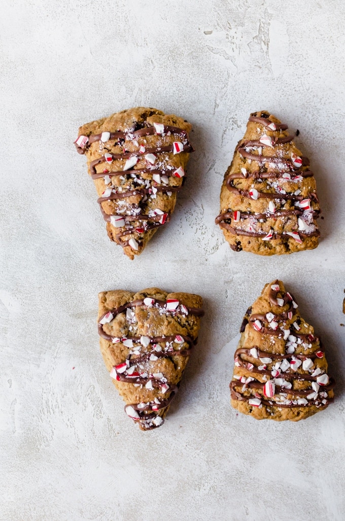 Enjoy the holiday season with peppermint mocha scones #baking #christmas #scones