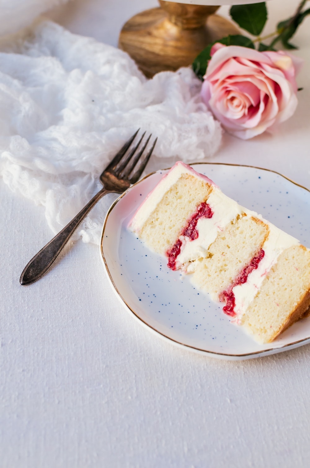 Stripy rose celebration cake recipe | Sainsbury`s Magazine