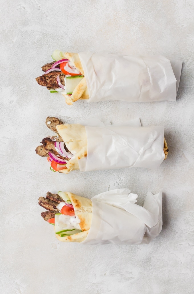 Traditional greek gyros are actually a cinch to make at home without any fancy equipment. Now you can have them whenever the craving strikes! 