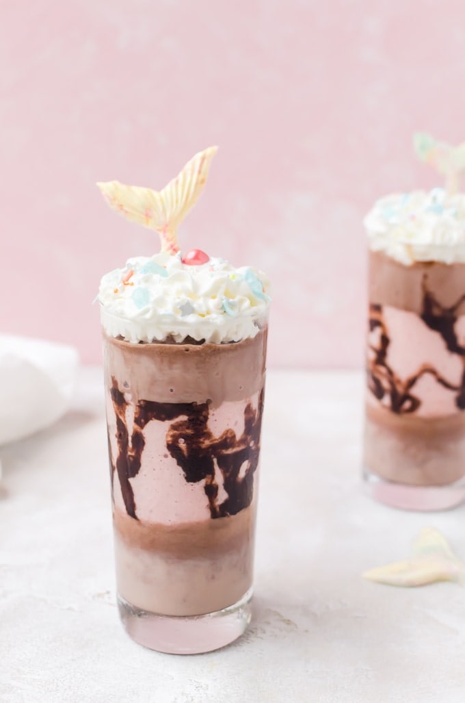 Super fun mermaid frozen hot chocolate