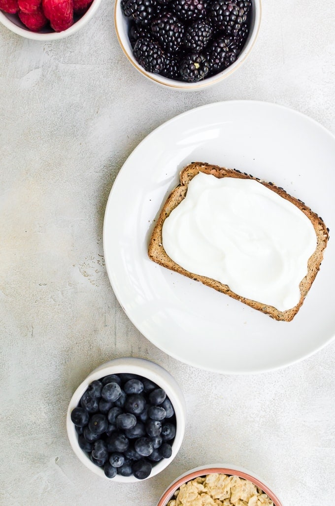 breakfast toast in process