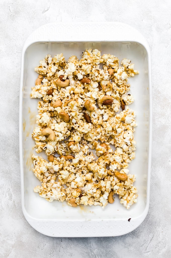 moose munch recipe overhead in a baking pan