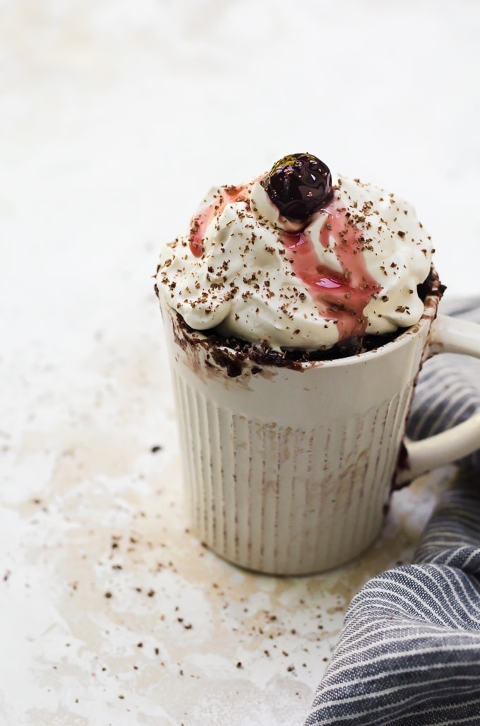 black forest mug brownie recipe