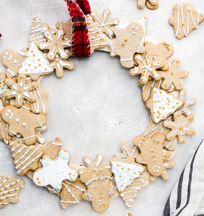 holiday cookie wreath