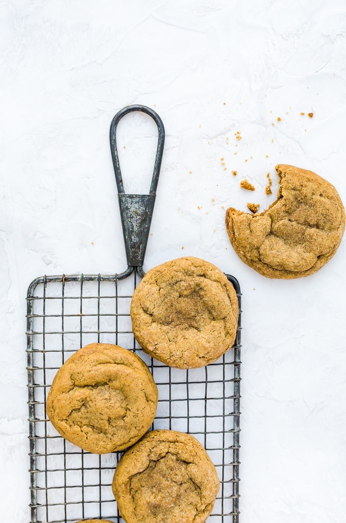 eggnog stuffed gingerbread cookies