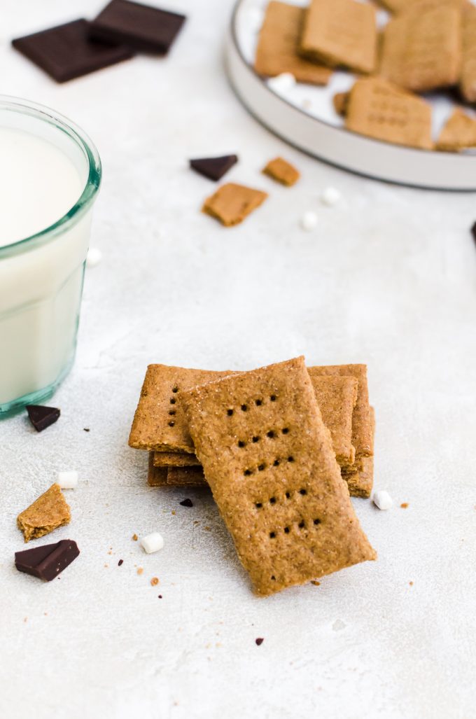 homemade graham crackers close up