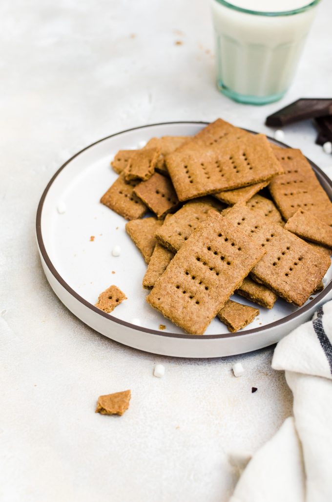 three quarter shot homemade graham crackers