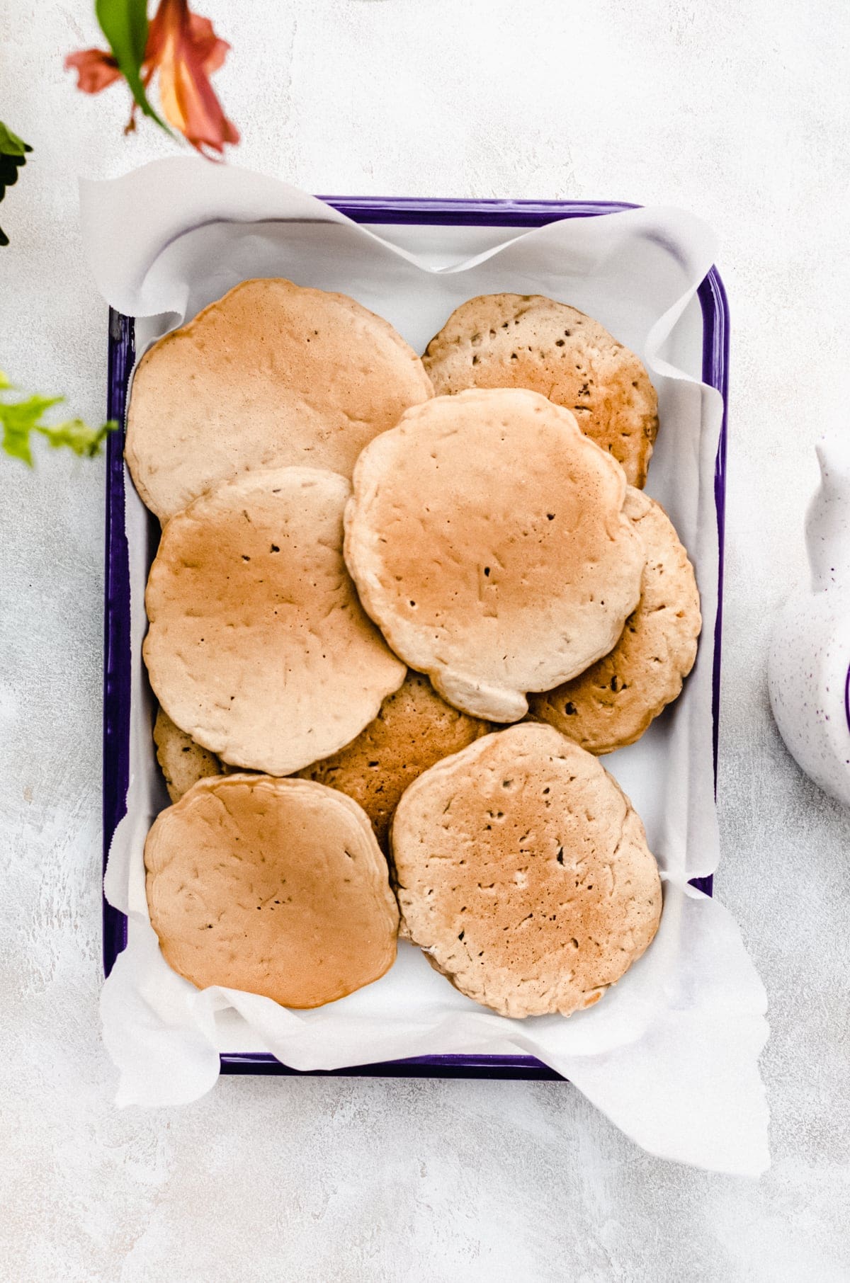 pancakes on a baking sheet