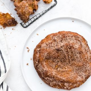 giant donut on a plate