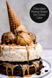 chocolate peanut butter ice cream cake logo
