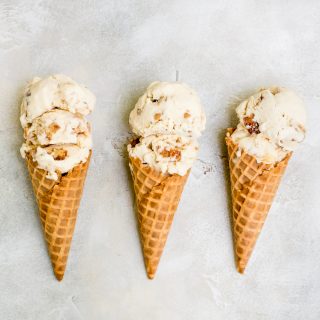 churro ice cream in cones