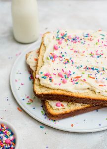 fairy bread vanilla butter cake on plate