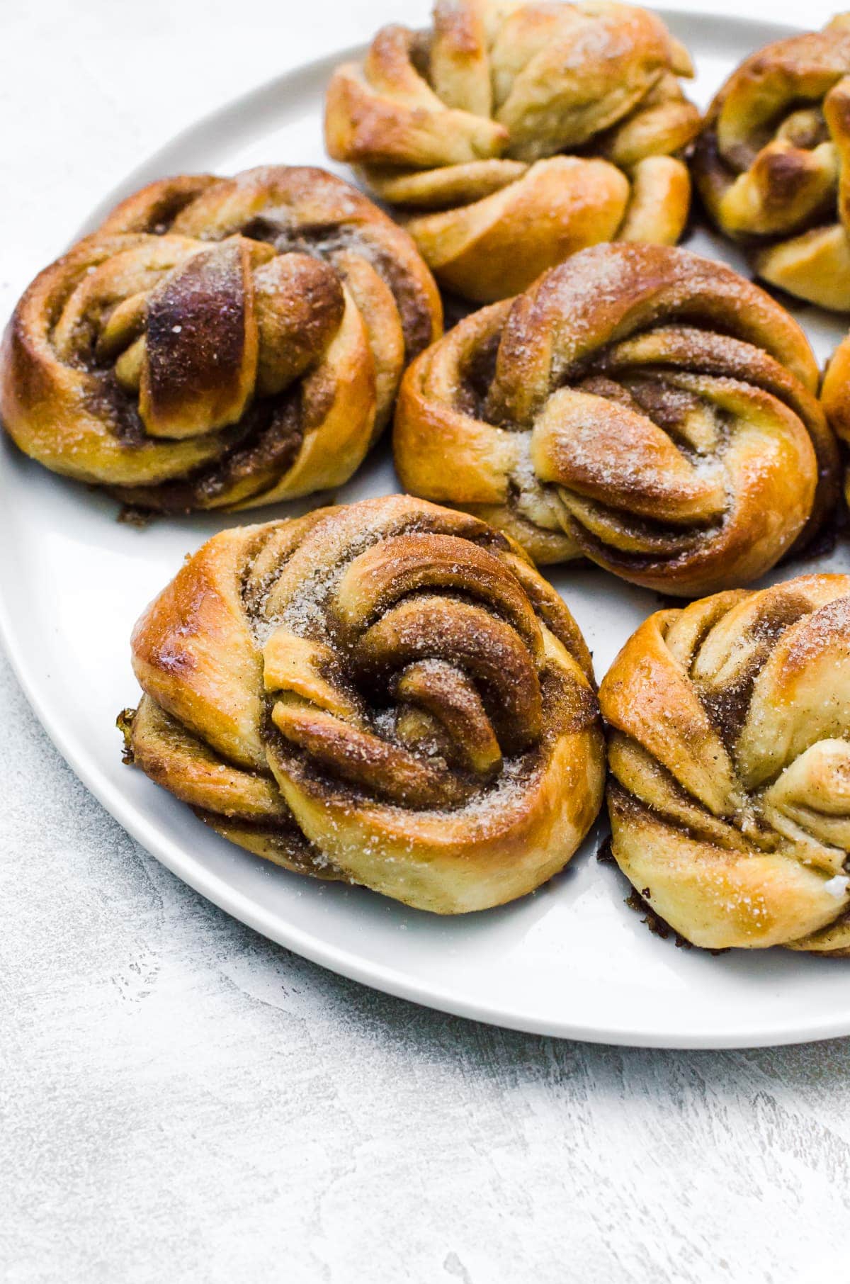 close up swedish cardamom buns