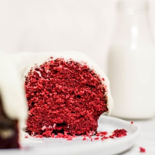 Close up inside of bundt cake