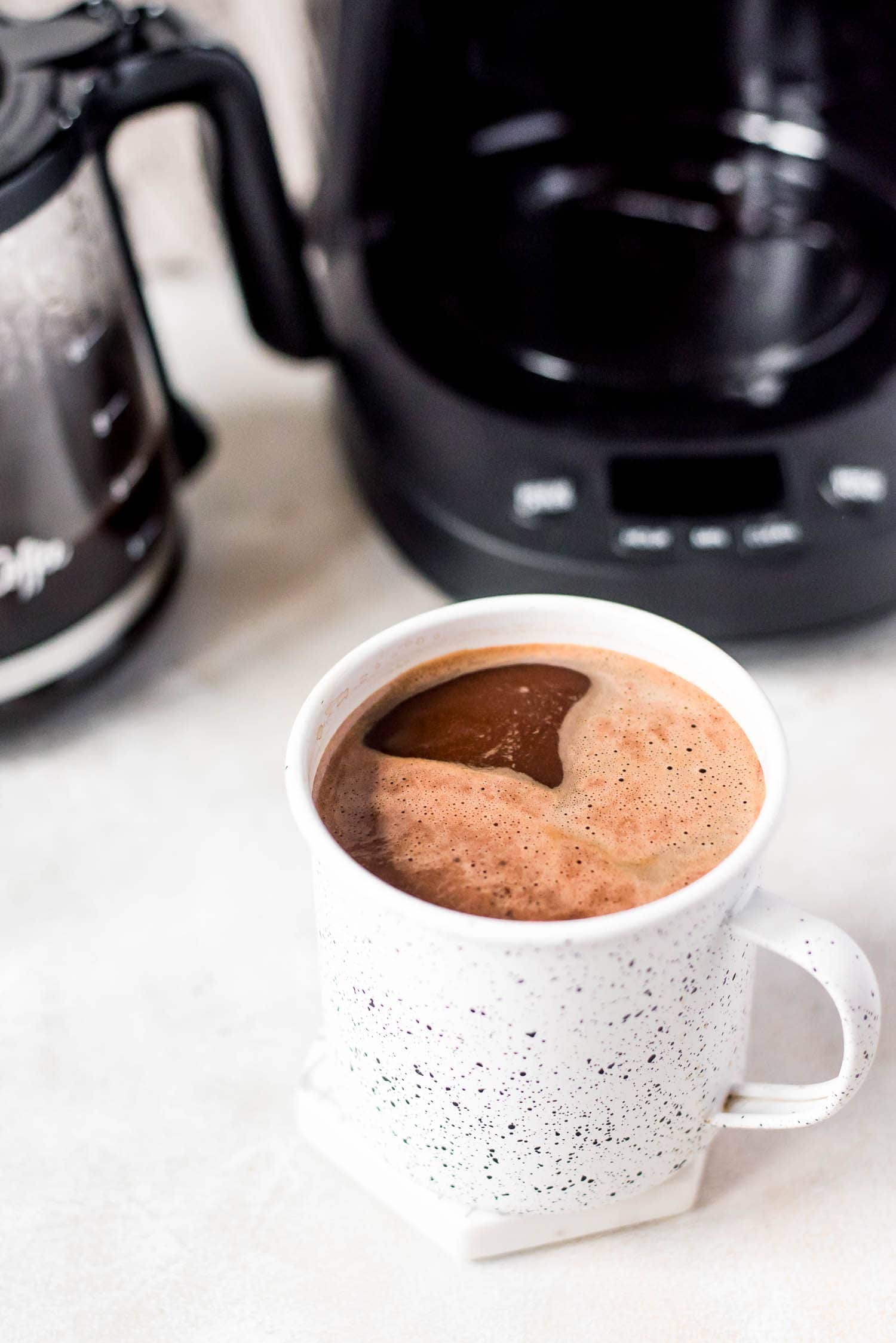 close up mug of coffee